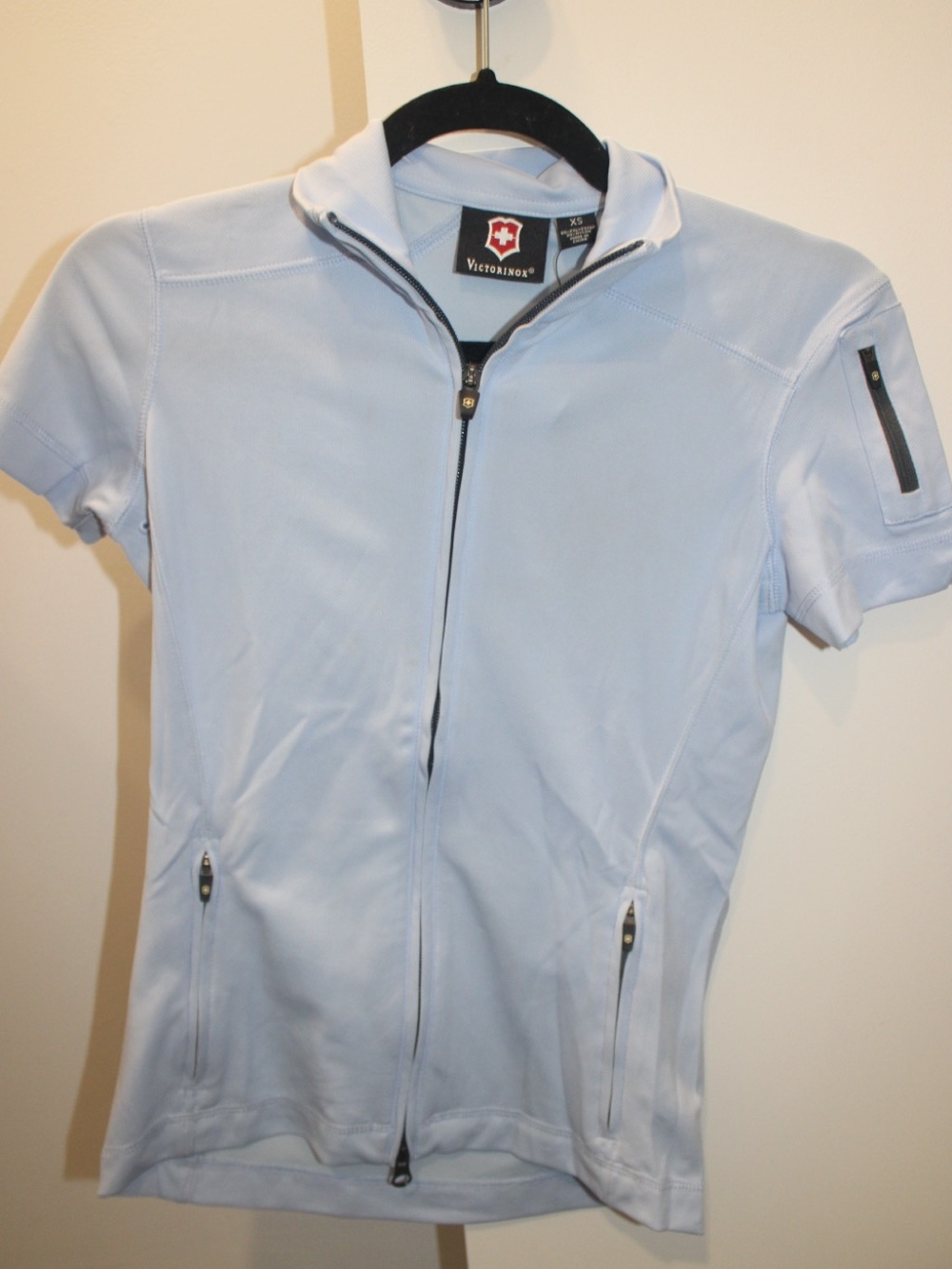 Victorinox Women's Pale Blue Short-Sleeve Zip Utility Jacket